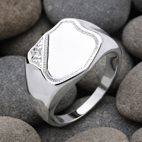 Sterling silver shield - sterling,
