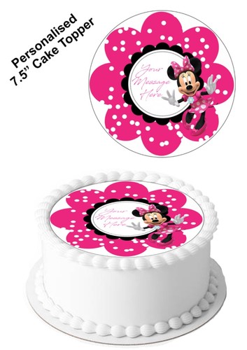 Personalised cake topper pink - topper,