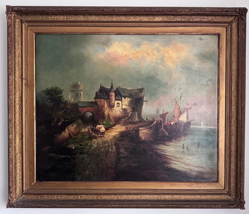Large antique 1883 - large, oil