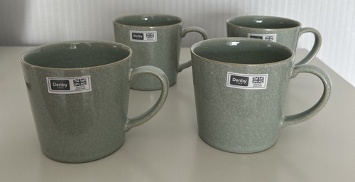Set denby green mugs - denby, mugs-