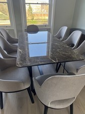 Verona Marble Dining Table And