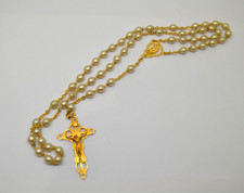 Vintage Rosary Beads gold tone