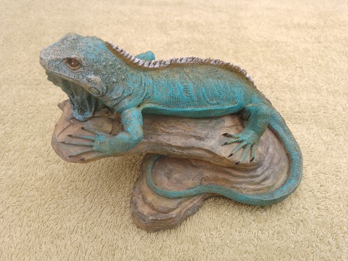 Resin iguana rock - on,