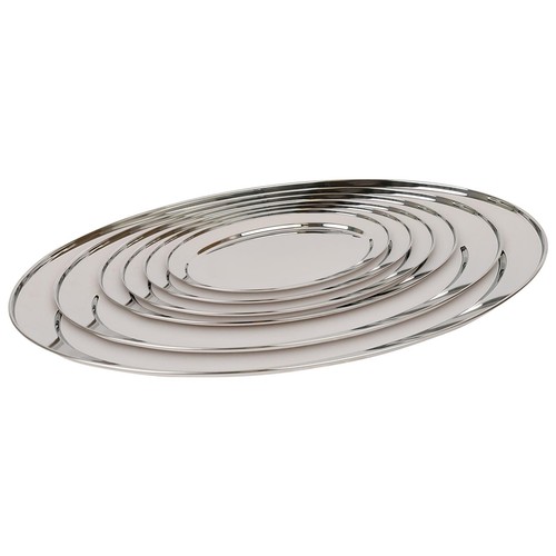 Oval serving platter - oval, stainless