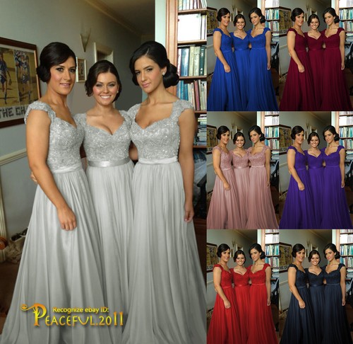 Long chiffon evening wedding - long,