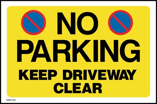 Parking keep driveway clear - no,