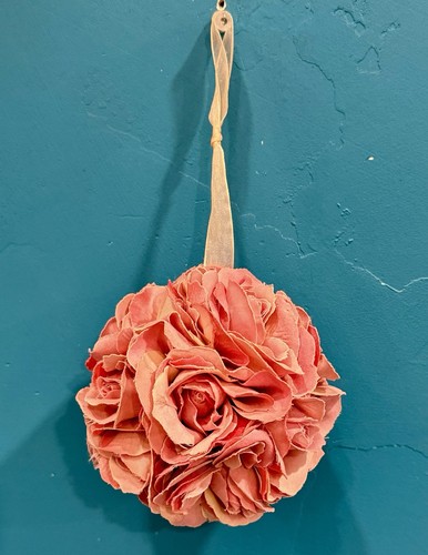 Silk flower kissing ball - flower,