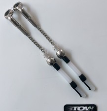 2 Korda MK2 Stow Indicator Bobbins White With Blue StowLites & Over Weights Set