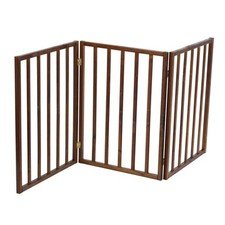 NEW! Dog Safety Folding Wooden Pet Gate Portable Indoor Barrier