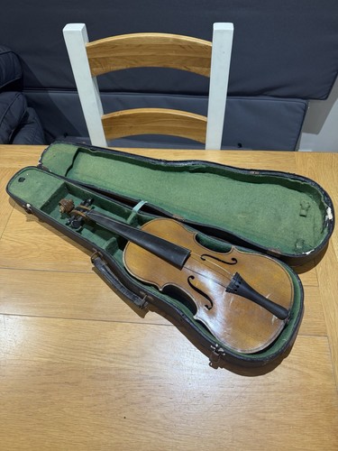 Old antique german violin - old,