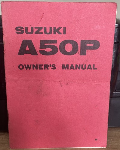Suzuki a50p original owners - a50p,