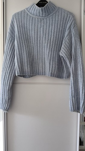 Cropped blue jumper - blue,