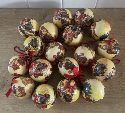 Vintage paper mache decoupage - vintage,