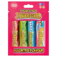 Value 4 Pack JAWBREAKER Strawberry, Sour Apple, Blue Razz and Tropical Assorted