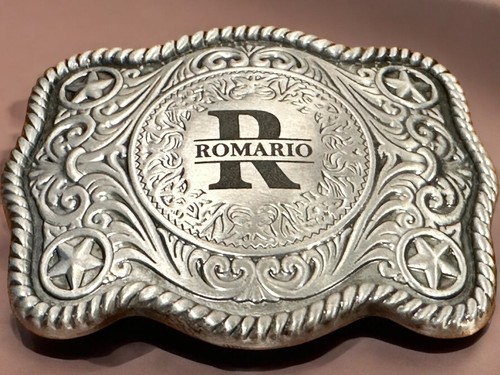 Engraved belt buckle - belt,