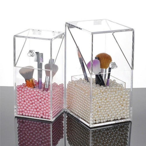 Makeup brush holder - holder, lid