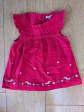 Girls JoJo Maman Bebe Christmas Robin Dress Age: 3-6 Months