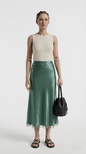 M&S Women's Teal Green Satin