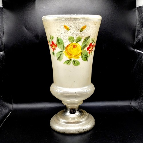 Antique mercury glass vase - mercury,