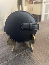 Coach leather round compact