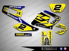 Yamaha DT DT125X DTRE-X DT125RE Graphics Sticker Decal Set (Blk Yel Blue)