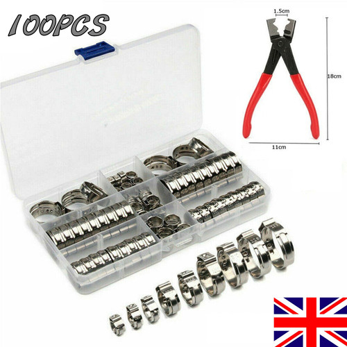 100x assorted hose clamp - 100x,