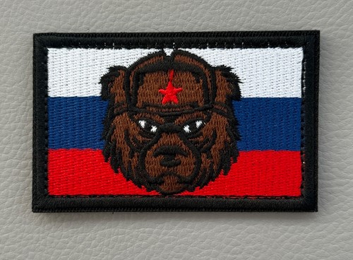 Russian army bear flag patch - bear,