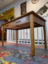 1950s Solid Oak Office Desk by