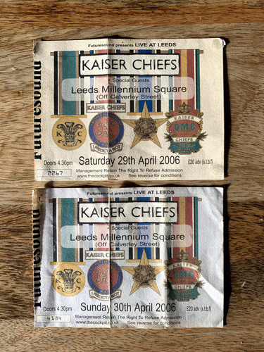 Kaiser chiefs concert ticket - kaiser,
