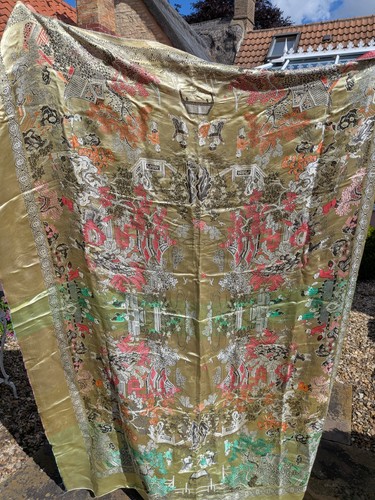 Vintage gold oriental - gold, satin