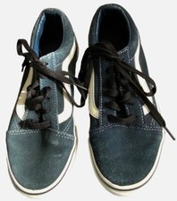 VANS UNISEX KIDS LADIES TRAINERS BLUE SUEDE OFF THE WALL SIZE 3 Fabulous