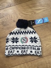 SSC Napoli Bobble Hat - Scudetto BNWT, Official EA7, Kids One Size