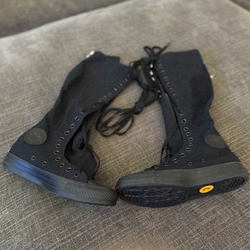 Converse black knee - knee, high