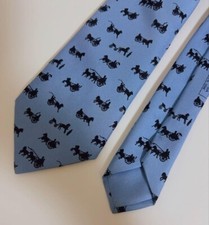 HERMES Silk Neck Tie Animal