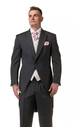 Grey herringbone tailcoat - grey,