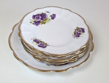 6 Side Plates & 1 Cake Plate C1925 Melba Bone China Mayer & Sherratt Made in Eng