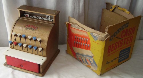 Toy cash register - toy, vintage