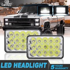 Pair 4"x6" LED Headlight DRL