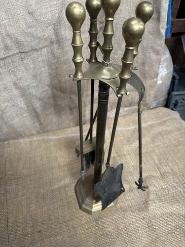 Vintage brass fireplace - vintage,