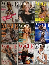 Vogue UK British magazine bundle lot x9 2004 - Sienna Miller Gisele Kate Moss