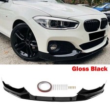 FOR BMW 1 SERIES F20 F21 LCI 12-14 FRONT SPLITTER LIP M PERFORMANCE GLOSS BLACK~