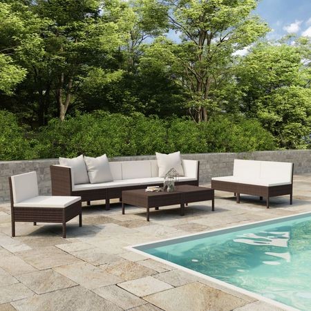 Garden furniture set brown - garden,
