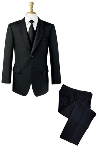 Black funeral suit piece - black,
