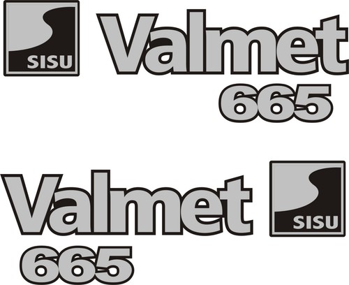 Valmet 665 tractor decal set - decal,