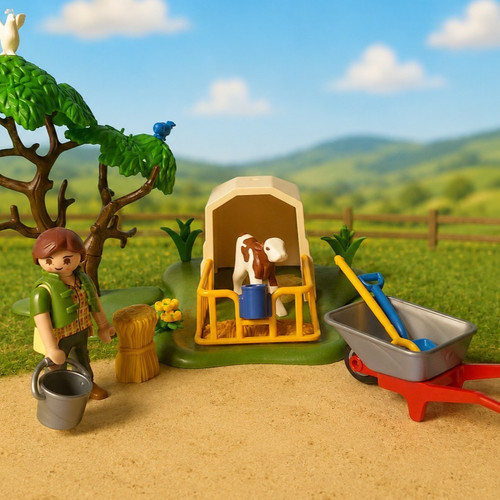 Playmobil calf pen farm - playmobil,