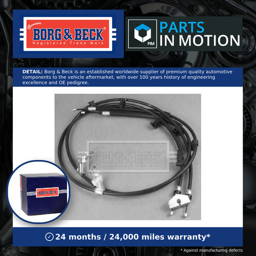 Handbrake cable rear left - cable,