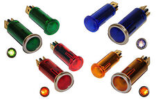 12V DASH WARNING CHROME INDICATOR LIGHT LAMP MOTORSPORT SPRINT TRACK RACE