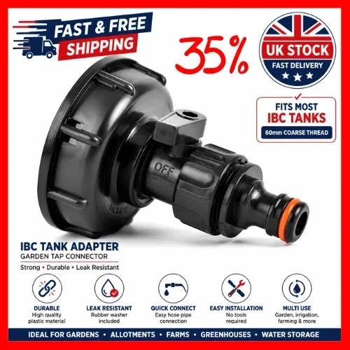 Ibc tank adaptor connector - connector, to