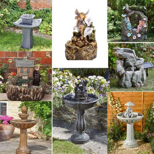 Solar water feature garden - water,