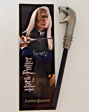 HARRY POTTER LUCIUS MALFOY WAND PEN AND BOOKMARK BRAND NEW NOBLE COLLECTION